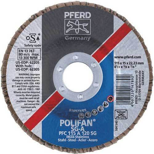 Pferd Polifan Conical Flap Disc Premium Al Oxide - Steel/Inox - AIMS Industrial Supplies