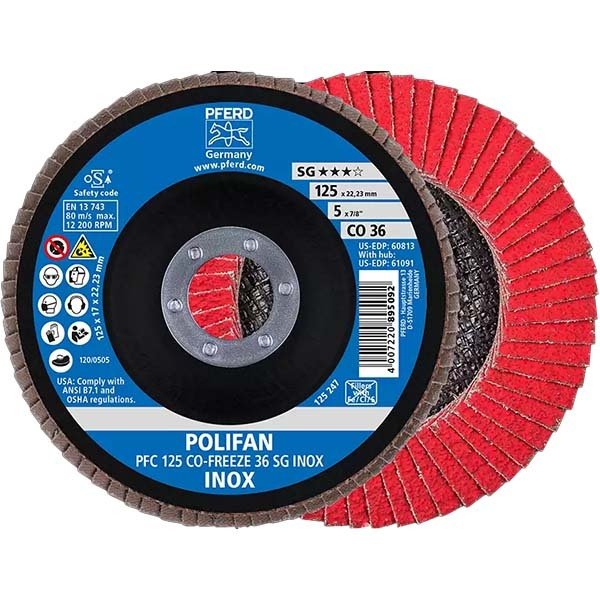 Pferd Polifan Flap Disc Conical Co - Freeze SG Inox - AIMS Industrial Supplies