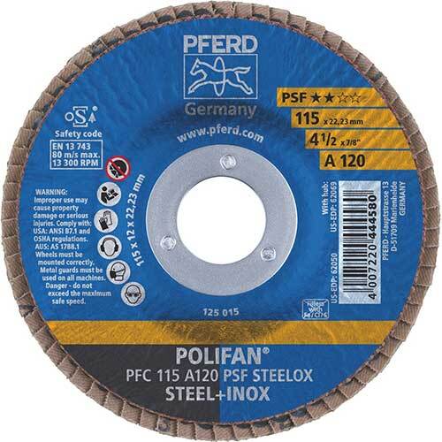 Pferd Polifan Flap Disc GP Aluminium Oxide - Steel/Inox - AIMS Industrial Supplies
