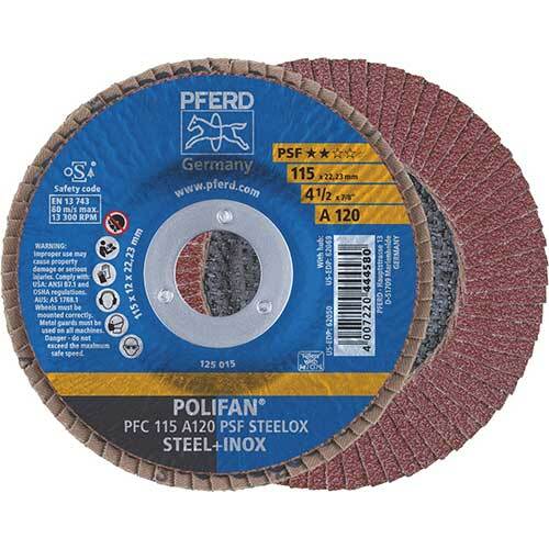 Pferd Polifan Flap Disc GP Aluminium Oxide - Steel/Inox - AIMS Industrial Supplies