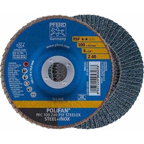 Pferd Polifan Flap Disc GP Zirconia Alumina - Steel/Inox - AIMS Industrial Supplies