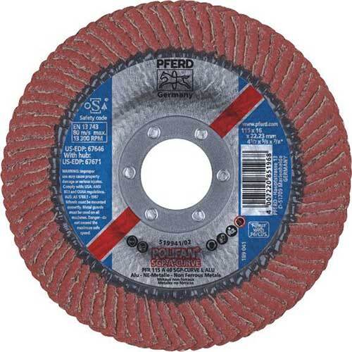 Pferd Polifan Flap Disc SGP Aluminium Oxide - Curve L - AIMS Industrial Supplies