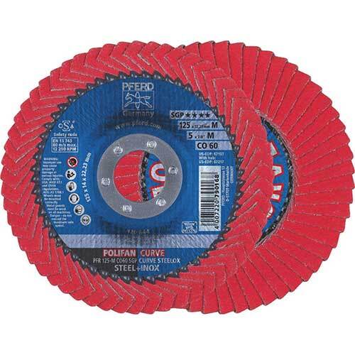 Pferd Polifan Flap Disc SGP Ceramic - Steel/Inox Curve - AIMS Industrial Supplies
