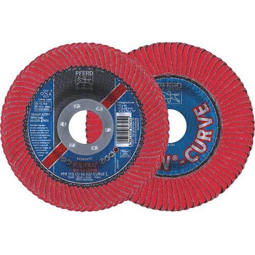Pferd Polifan Flap Disc SGP Ceramic - Steel/Inox Curve1