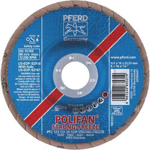 Pferd Polifan Flap Disc SGP Ceramic - Strong Freeze - AIMS Industrial Supplies