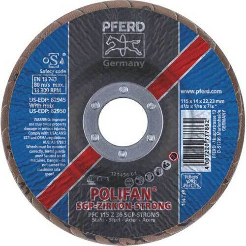 Pferd Polifan Flap Disc SGP Zirconia - Steel Strong - AIMS Industrial Supplies