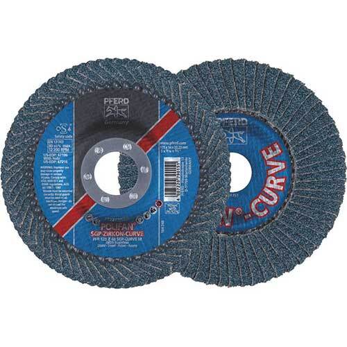 Pferd Polifan Flap Disc SGP Zirconia - Steel/Inox Curve M 125mm - Pack of 5