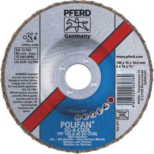Pferd Polifan Flat Flap Disc Premium Al Oxide COOL - AIMS Industrial Supplies