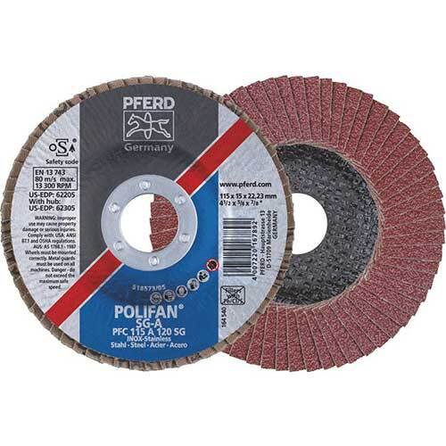Pferd Polifan Flat Flap Disc Premium Al Oxide - Steel/Inox1