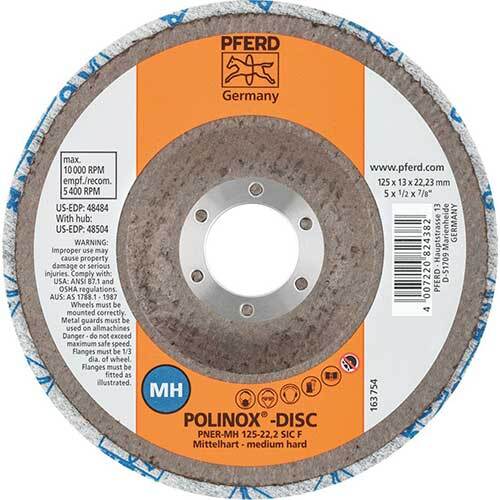 Pferd Polinox PNER Convolute Grinding Wheel Medium Hard 125mm 44690713