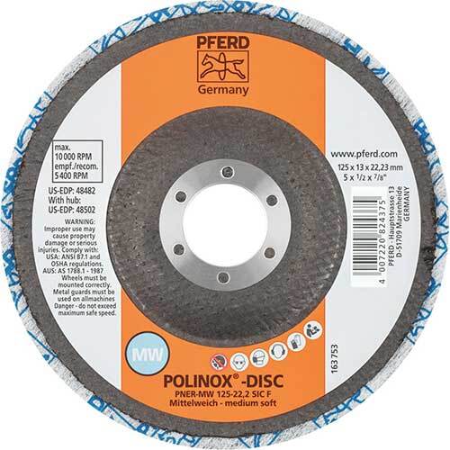 Pferd Polinox PNER Convolute Grinding Wheel Medium Soft 125mm 44690723