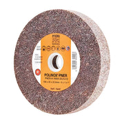 Pferd POLINOX PNER-H unitized wheel 150 x 25 mm, reddish-brown wheel with an orange label marked PNER-H 15025-25,4 A G, hard