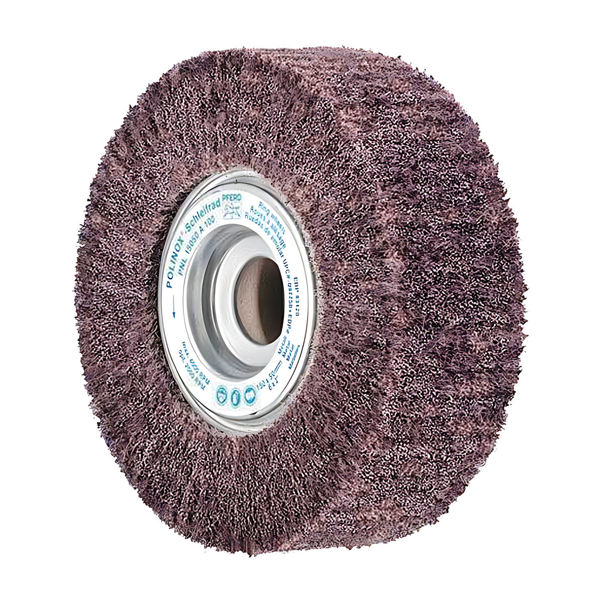 Pferd POLINOX PNL unmounted wheel 150 x 50 mm, dark grey-brown radial fibres with a silver flange and brown core