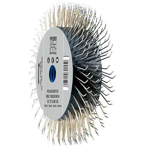 Pferd Poliscratch Brush ST 100 x 20mm/M14 43502102 - AIMS Industrial Supplies