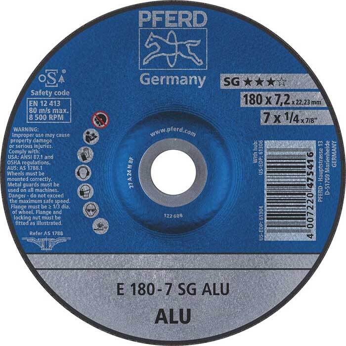 Pferd Premium Grinding Wheel D/C Aluminium 180mm 62217622 - Pack of 10