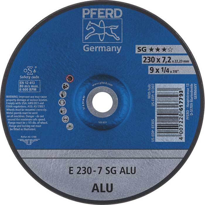 Pferd Premium Grinding Wheel D/C Aluminium 230mm 62223700 - Pack of 10