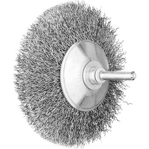 Pferd Shaft Mounted Wheel Brush Bevel Crimped 95 x 10mm 43312501 - Pack of 10 - AIMS Industrial Supplies