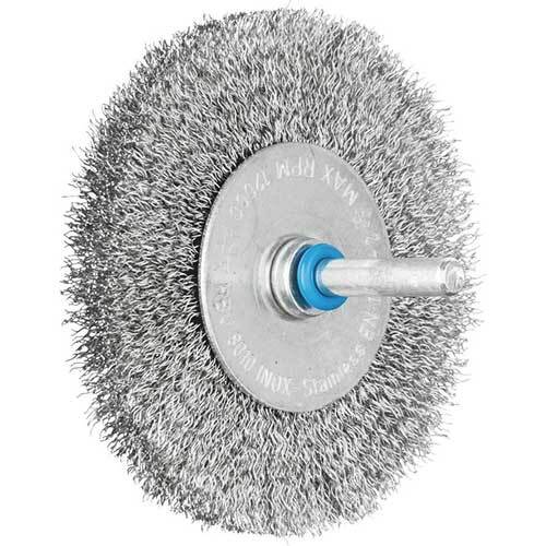 Pferd Shaft Mounted Wheel Brush Crimped Inox SS Wire - AIMS Industrial Supplies
