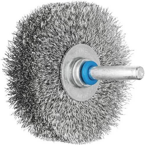 Pferd Shaft Mounted Wheel Brush Crimped Inox Wire 60 x 15 mm - Pack of 10