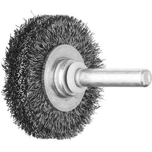 Pferd Shaft Mounted Wheel Brush Crimped Steel Wire 40 x 9 mm - Pack of 10