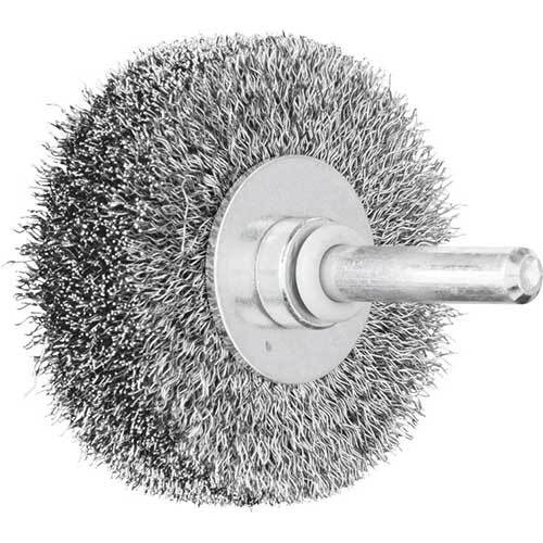 Pferd Shaft Mounted Wheel Brush Crimped Steel Wire 50 x 15 mm - Pack of 10
