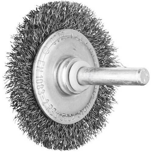 Pferd Shaft Mounted Wheel Brush Crimped Steel Wire 50 x 4 mm - Pack of 10