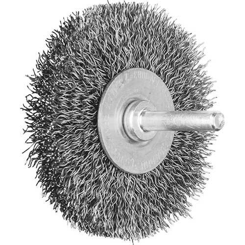 Pferd Shaft Mounted Wheel Brush Crimped Steel Wire 70 x 10 mm - Pack of 10