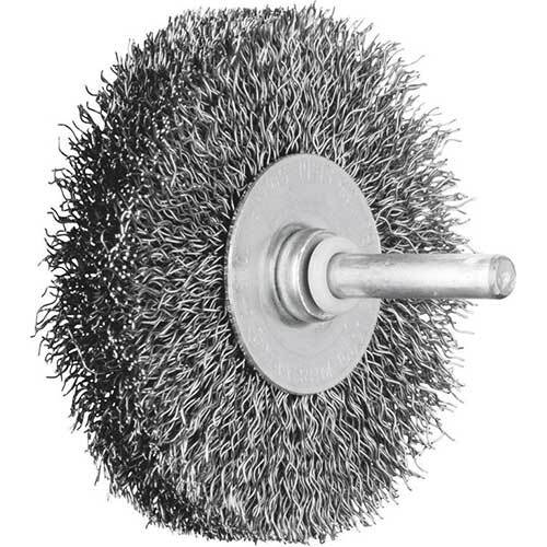 Pferd Shaft Mounted Wheel Brush Crimped Steel Wire 70 x 15 mm - Pack of 10
