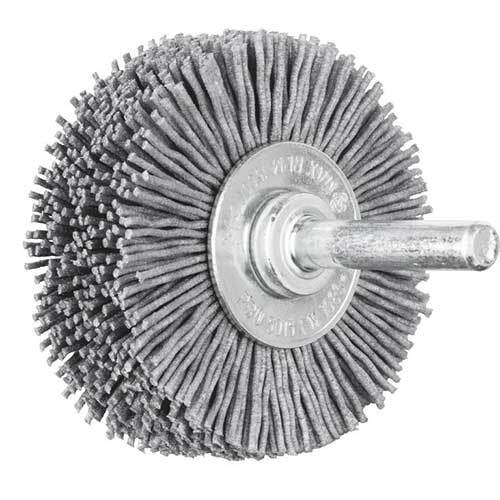 Pferd Shaft Mounted Wheel Brush Plastic SiC 50 x 15mm 43104004 - Pack of 10 - AIMS Industrial Supplies
