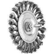 Pferd Shaft Mounted Wheel Brush Twist Knot Steel 100 x 12mm 43108002 - Pack of 10 - AIMS Industrial Supplies