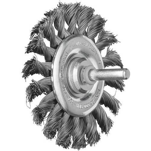 Pferd Shaft Mounted Wheel Brush Twist Knot Steel Wire - AIMS Industrial Supplies