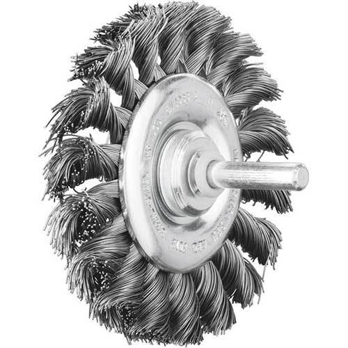 Pferd Shaft Mounted Wheel Brush Twist Knot Steel Wire - AIMS Industrial Supplies
