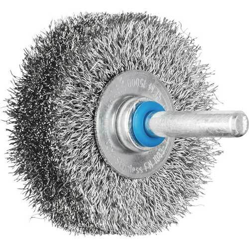 Pferd Shaft Wheel Brush Crimped Inox 50 x 15mm 0.20mm Fil Dia 43701014