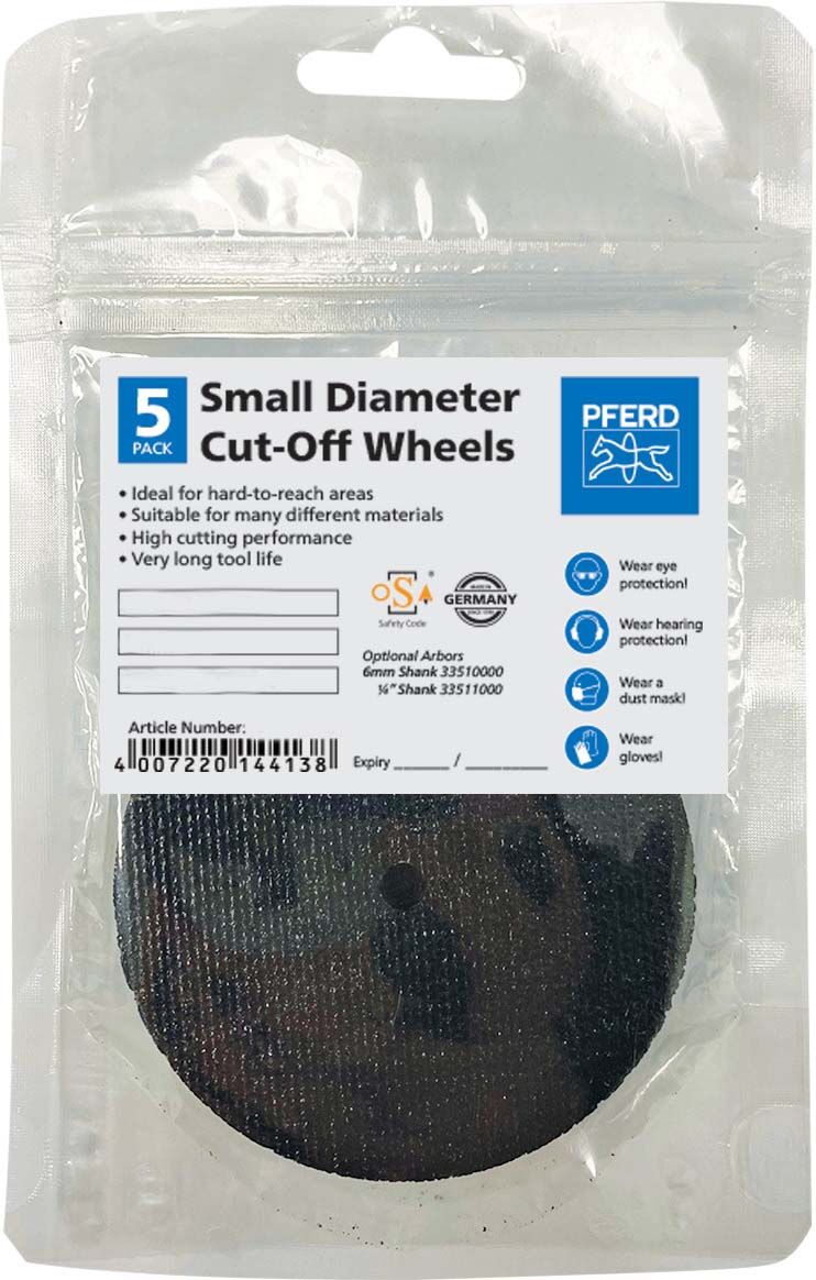 Pferd Small Diameter Flat Cut-Off Wheel 65mm Steelox - 5/Pack