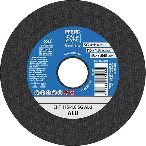 Pferd Ultra Thin Cut-Off Wheel Premium Aluminium 115 x 1.0mm - Pack of 25