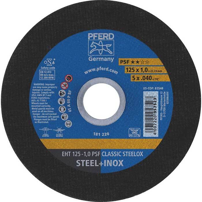 Pferd Ultra Thin Cut-Off Wheels - GP Classic Steelox 125 x 1mm 10/Pack - AIMS Industrial Supplies
