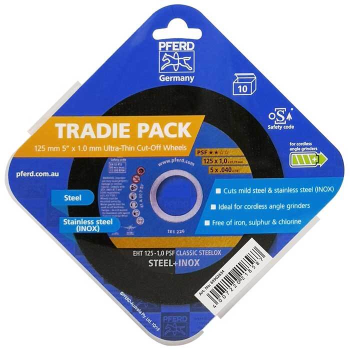 Pferd Ultra Thin Cut-Off Wheels - GP Classic Steelox 125 x 1mm 10/Pack - AIMS Industrial Supplies