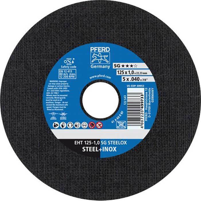 Pferd Ultra Thin Flat Cut-off Wheel Premium Steelox 125 x 1.0mm1