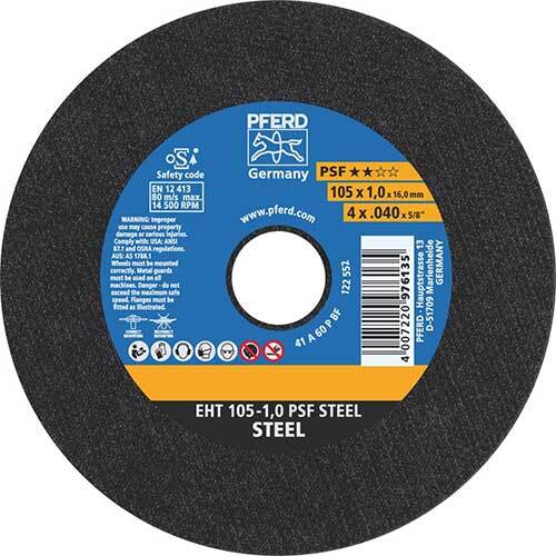 Pferd Ultra Thin Flat Cut-Off Wheel PSF Steel 105 x 1.0mm - Pack of 25