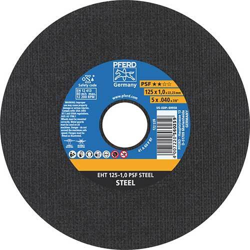 Pferd Ultra Thin Flat Cut-Off Wheel PSF Steel 125 x 1.0mm - Pack of 25