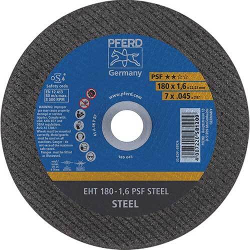 Pferd Ultra Thin Flat Cut-Off Wheel PSF Steel 178 x 1.6mm - Pack of 25