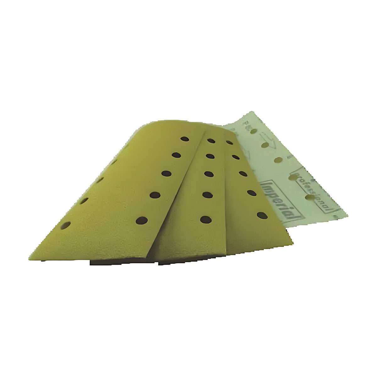 Pferd Velstick I-Car paper sheets, yellow-green perforated sheets with a white hook and loop backing printed Imperial