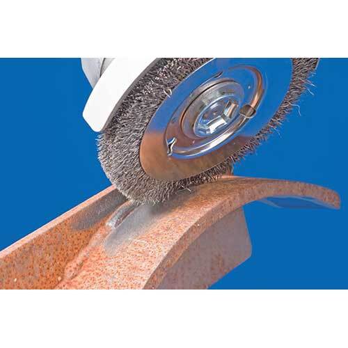 Pferd Wheel Brush RBU Crimped Steel M14 Thread 125 x 12mm 43502301 - AIMS Industrial Supplies