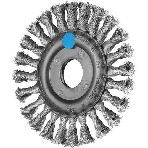 Pferd Wheel Brush Twist Knot Inox Wire 115 x 12mm 43312003 - AIMS Industrial Supplies