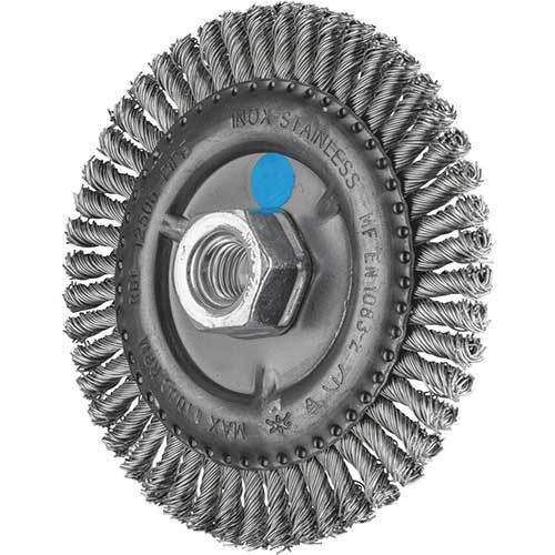 Pferd Wheel Brush Twist Knot Pipeliner Inox 125 x 6mm/M14 43302507 - AIMS Industrial Supplies