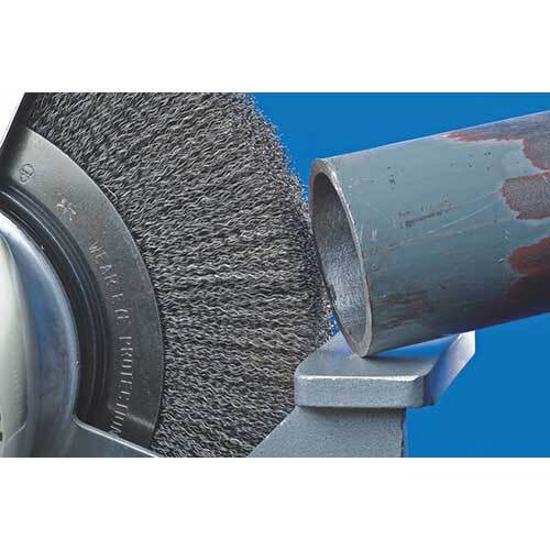 Pferd Wheel Brush with Arbor Hole Crimped RBU ST 100 x 20mm 43701105 - AIMS Industrial Supplies
