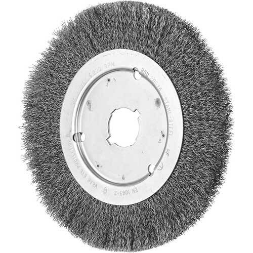 Pferd Wheel Brush with Arbor Hole Crimped ST 200 x 16mm 43506005 - AIMS Industrial Supplies