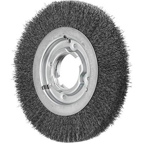Pferd Wheel Brush with Arbor Hole Crimped ST with Adaptor Set 200 x 25mm 43506101 - AIMS Industrial Supplies