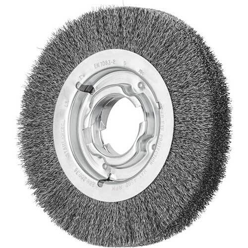 Pferd Wheel Brush with Arbor Hole Crimped Steel RBU 200 x 38mm 43506001 - AIMS Industrial Supplies