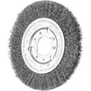 Pferd Wheel Brush with Arbor Hole Crimped Steel Wire 150 x 12mm 43505005 - AIMS Industrial Supplies